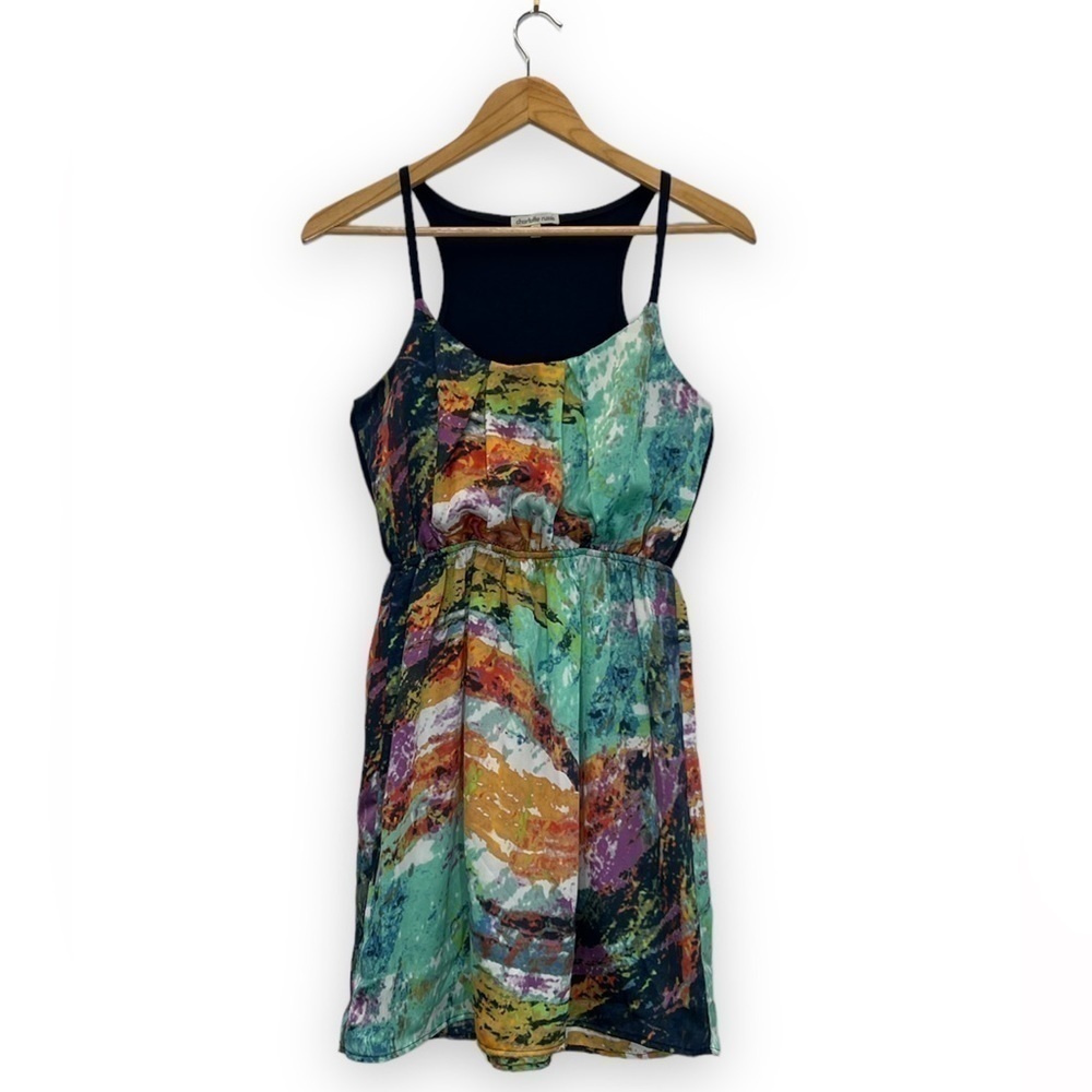 𝅺CHARLOTTE Russe Watercolor Print‎ Dress Medium M